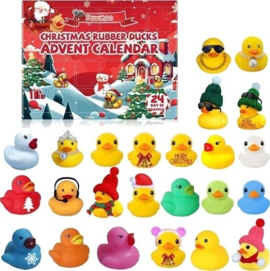 Barne Adventskalender 2025 24 Gummiender Ank Leker Julekalender Nedtelling Julegave