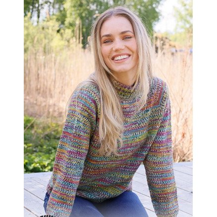 Candy Harvest by DROPS Design Genser Strikkeoppskrift str XS XXL