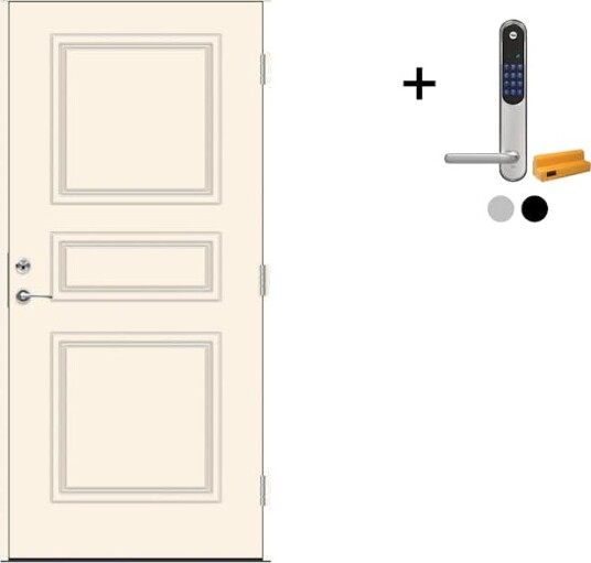 Ytterdør Swedoor Advance-Line Classic Puccini med Yale Doorman Classic Home