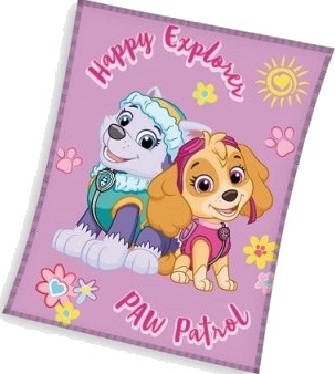 Paw Patrol ""Happy Explorer"" Coral Fleece Tæppe 130 X 170 Cm