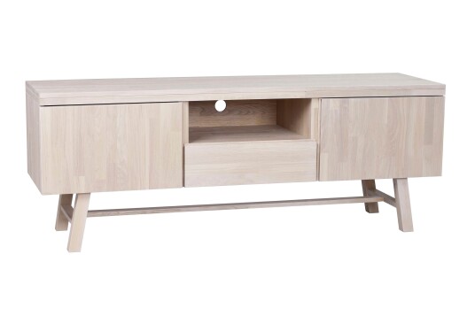 Rowico Home Brooklyn TV benk Hvitpigmentert 160 x 45 cm Natur
