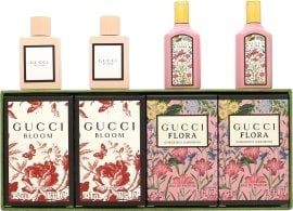 Gucci Miniatures Gift Set 2 x 4ml Bloom EDP + 2 x 4ml Flora Gorgeous Gardenia EDP