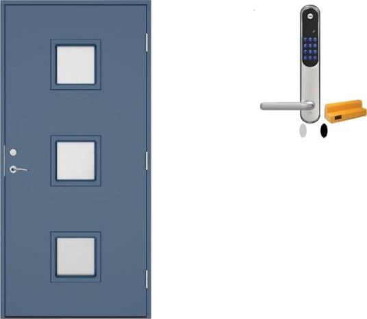 Ytterdør Swedoor Clever-Line+ Dovre med Yale Doorman Classic Home