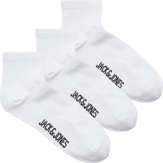 Jack & Jones Jacleon Short Tennis Socks 3 Pack Sn White ONE SIZE