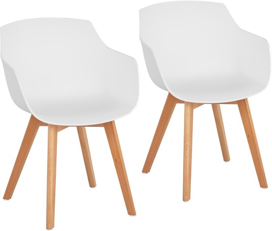 Fromm & Starck Stol 2 stk. maks 150 kg sete 41 x 40 cm hvit 10260143