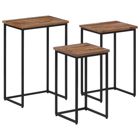 Stablebare sofabord 3 stk heltre teak 8721012117518