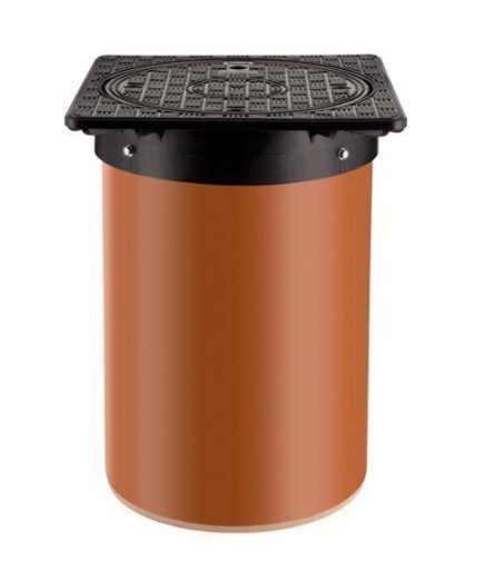 Karm m/skørt & deksel til 315 mm oppføringsrør, 1,5 tonn - Plast Karm m/skørt & deksel til 315 mm oppføringsrør, 1,5 tonn - Plast