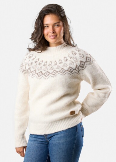 Swedemount Lofoten Wool Knit W Snow White 42 Trøyer