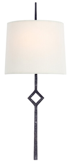 Cranston vägglampa svart/linne S Cranston vägglampa svart/linne S