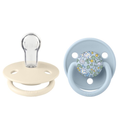 Bibs 2 Pack De Lux Liberty Silikon Smokker Blå Mix