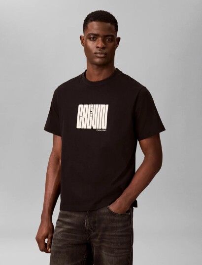 Calvin Klein Ss 20S Whsl Sp Calvin Maze Graph Black L