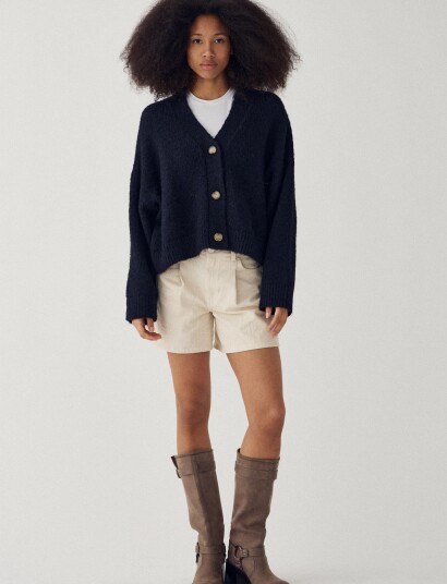 Noella N Laiana Knit Cardigan Navy S/M