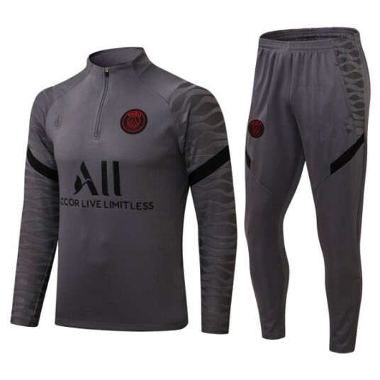 Paris Atlético Madrid Inter Milan Liverpool Marseille Brasil Langarmet trøye treningsdrakt for voksne og barn fotballdraktsett grey eighteen