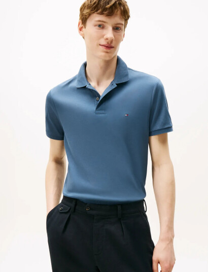 Tommy Hilfiger Liquid Cotton Reg Seasonal Polo - Blue - XL