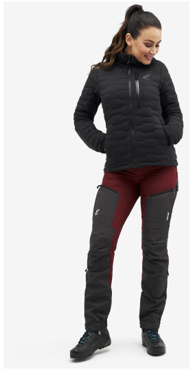 Flex Stretch Down Jacket Dame Black Størrelse:3XL - Skalljakke Turjakke & Vindjakke
