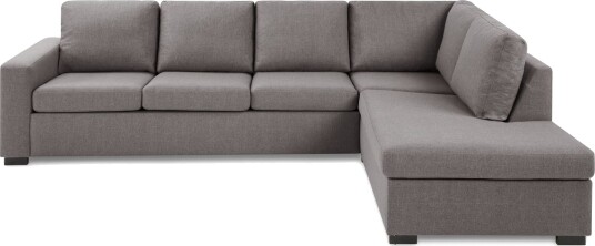 Crazy Limited Edition 4 seters Høyrevendt L formet Sjeselongsofa i Stoff Grå