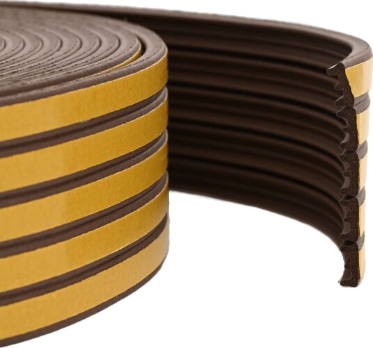 vidaXL Selvklebende vindusforsegling Brun 9 x 4 mm 50 m EPDM Skum