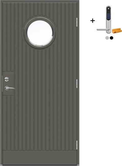 Ytterdør Swedoor Advance-Line Nordic Geilo med Yale Doorman Classic Home