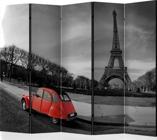 Romdeler - Eiffel Tower and red car II 225x172 - Artgeist sp. z o. o.