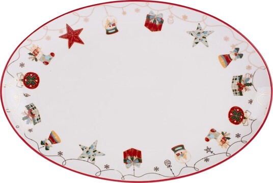 Seasons Juletid Ovalt Serveringsfat 30cm Seasons Juletid Ovalt Serveringsfat 30cm