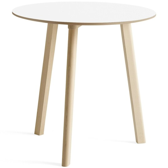 Hay CPH Deux 220 2.0 Bord Ø75 cm Pearl White / Ubehandlet Bøk