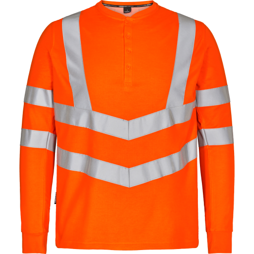 Engel Safety Grandad langermet T-skjorte Hivis Oransje SEW-9548-182-10 S