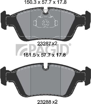 PAGID T1177N Bremseklosser