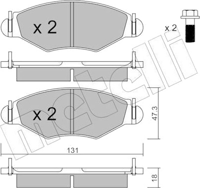 METELLI 22 0254 1 Bremseklosser