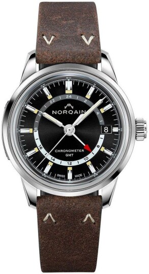 Norqain Herreklokke NN2100SG/B211/20EO.18S Freedom Sort/Lær Ø40 mm