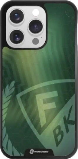 Phonecases3D iPhone 15 Pro Färjestad BK 3D mobildeksel, svart