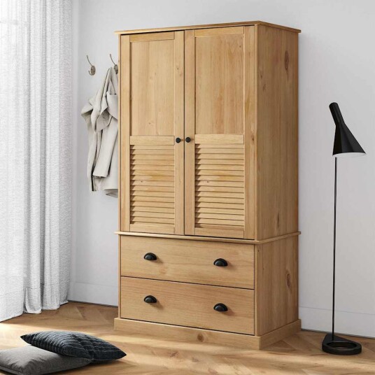 vidaXL Garderobe VIGO 90x55x176 cm heltre furu