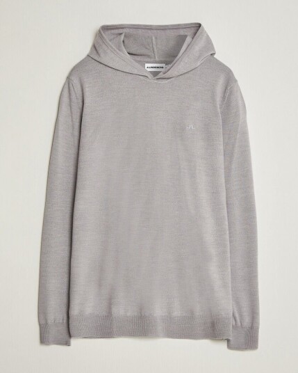 J.Lindeberg Karl Merino Hoodie Light Grey Melange
