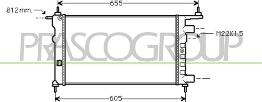 PRASCO OP028R006 Radiator motorkjøling
