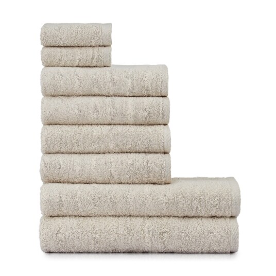 Heihus Fluffy Håndklepakke Varm Beige / 8-pakning 2XL+4L+2M
