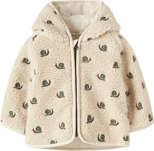 Lil"Atelier Nbmnalo Sui Loose Sherpa Jacket Lil Cream 62