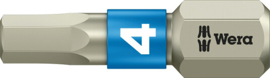 Wera Bits 1/4 Torsion Sexkant 4x25mm, Rostfri Wera Bits 1/4 Torsion Sexkant 4x25mm, Rostfri