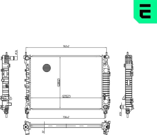ERA 673025 Radiator motorkjøling