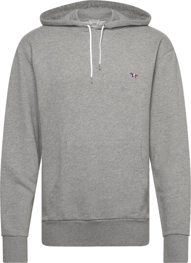 Maison Kitsune Tricolor Fox Patch Classic Hoodie GREY MELANGE XL Maison Kitsune Tricolor Fox Patch Classic Hoodie GREY MELANGE XL