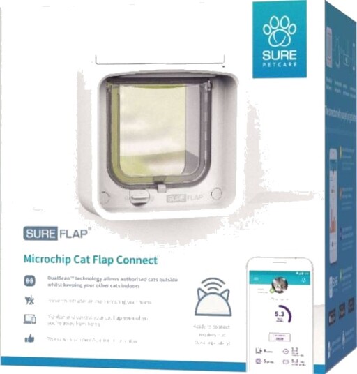 Sureflap Microchip Katteluke Connect - Hvit 12x14 cm Sureflap Microchip Katteluke Connect - Hvit 12x14 cm