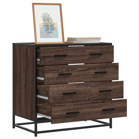  Kommode brun eik 70x41x70 cm konstruert tre 8721102841422