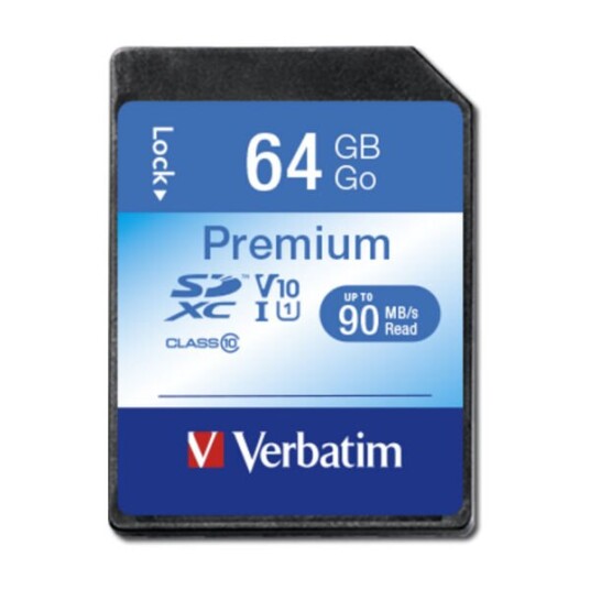 VERBATIM PREMIUM-MINNEKORT 64 GB SDHC CLASS 10
