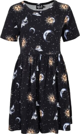 Hell Bunny Kort kjole Solaris Kjole XS til 3XL Damer svart