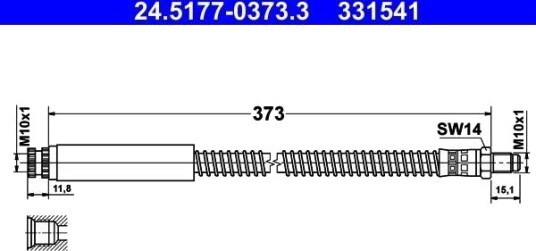ATE 24.5177 0373.3 Bremseslange