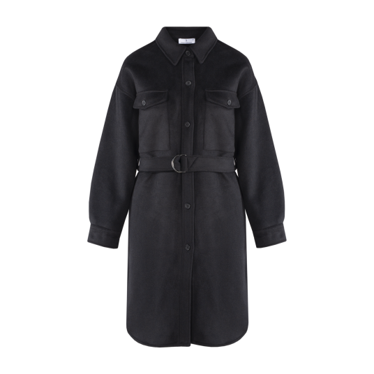 Katinka Overshirt Black M Long belted overshirt Katinka Overshirt Black M Long belted overshirt