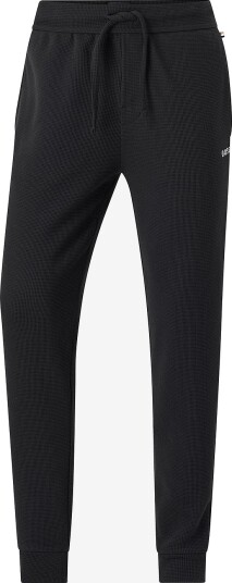 BOSS Sweatpants Waffle Pants Cuff Svart