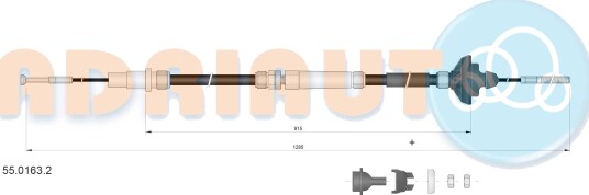 Clutchkabel ADRIAUTO 55.0163.2 Clutchkabel ADRIAUTO 55.0163.2
