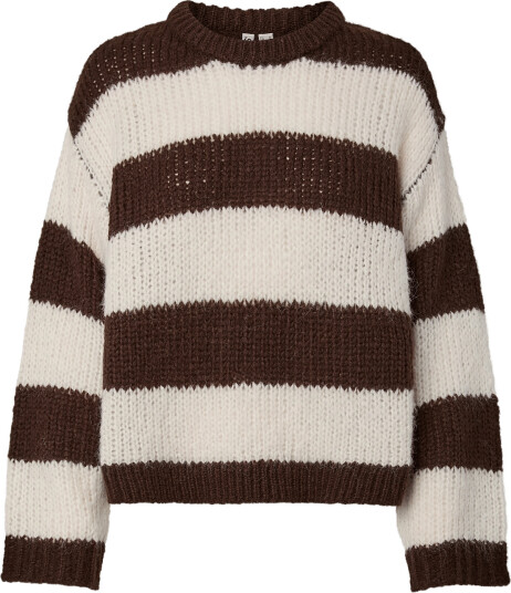 Pieces Pcdorthea Ls Chunky Knit Noos Bc Brown XS