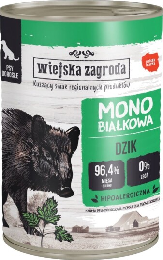 Wiejska Zagroda Våtfôr Dog Villsvin 36 X 400 G