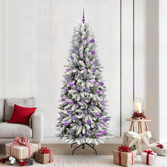  Kunstig juletre Hvit 78 x 78 x 210 cm PVC plast stål og PE