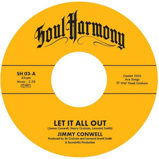 Jimmy Conwell The Exits Let It All Out / I'm So Glad LP/Vinyl